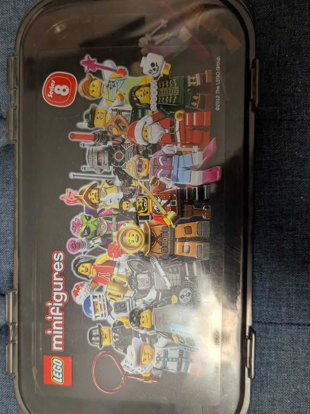 Lego Series  8 minifigure storage case with 2 figures